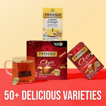 Twinings Pure Camomile Herbal Tea Individually Wrapped Bags, 100 Count (Pack of 1), Delicate for Pure Relaxation, Naturally Caffeine-Free, Enjoy Hot or Iced, 100 Teabags
