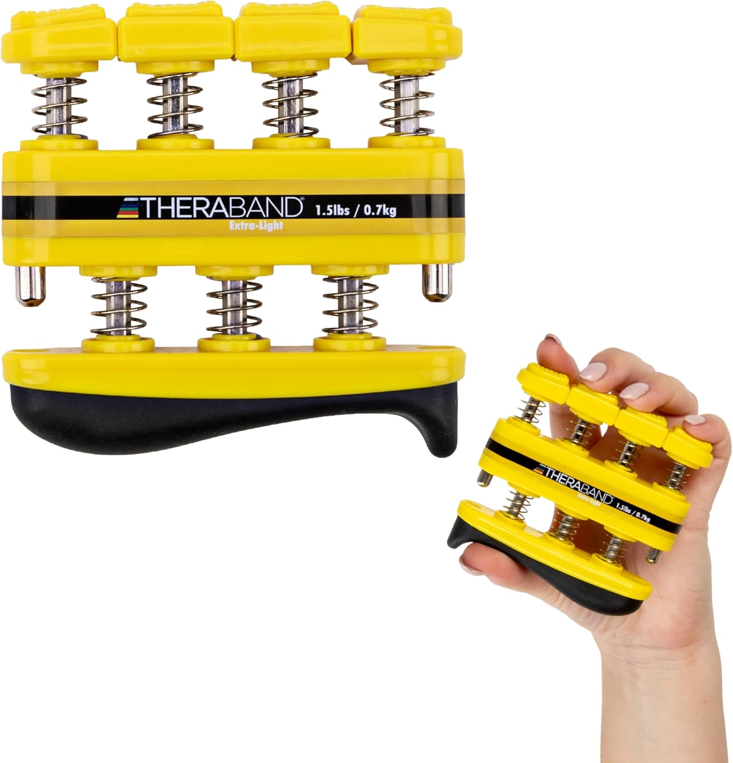 TheraBand Finger Exerciser — Hand & Finger Strengthener for Grip, Dexterity, Arthritis & Rehab — Spring-Loaded, Isolates Each Finger