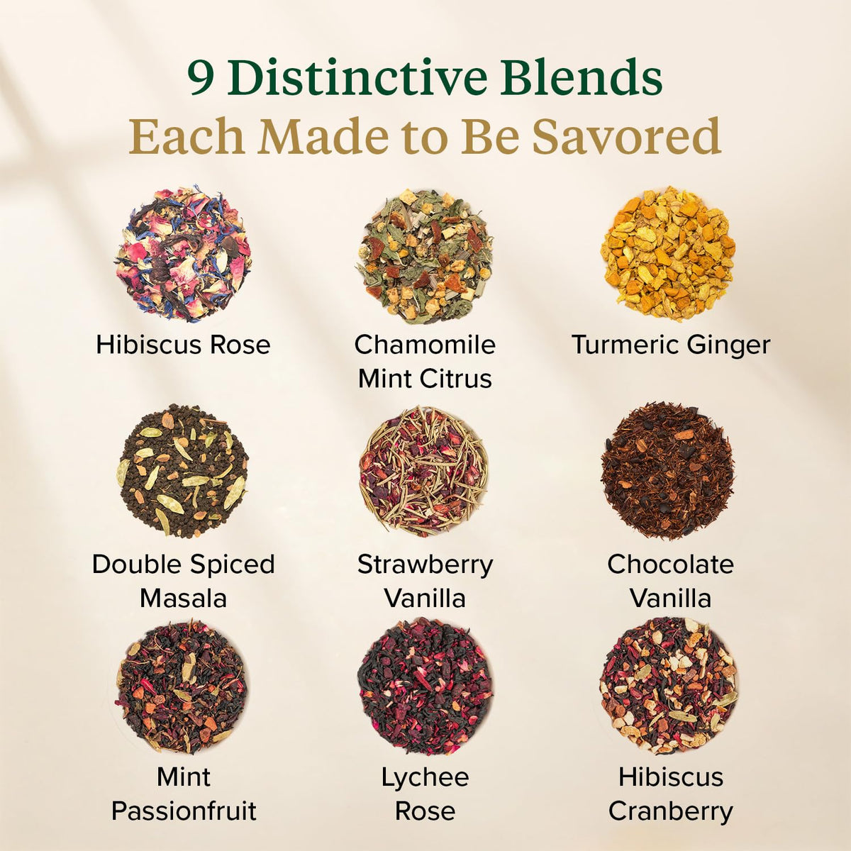 VAHDAM Loose Leaf Tea Gift Set (9 Unique Floral/Fruity Blends) 18+ Cups