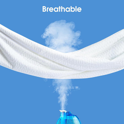Cooling Waterproof Mattress Protector Queen Size, Mattress Cover 3D Air Fabric Mattress Pad Cover Smooth Soft Breathable Noiseless, 8''-21'' Deep Pocket