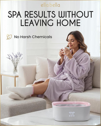 ELLA BELLA® Paraffin Wax Machine for Hand and Feet • Parafin Wax Warmer • Everything in One Kit – Paraffin Wax Refills, Mitts & Booties • Soothing Relief with Parrafin Wax • At Home Spa Experience
