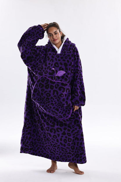 Capecage Blanket Hoodie, Long Hooded Blanket Sweatshirt as Birthday Gifts for Women Men, Long Wearable Blanket for Women Men.