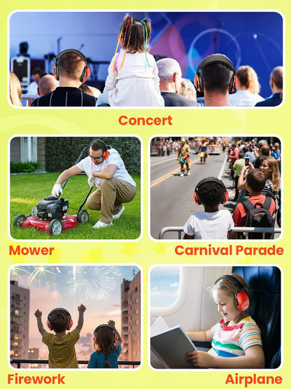 Dr.meter Ear Muffs for Noise Reduction: 27.4SNR Noise Cancelling Headphones for Kids Adults, EM100 Adjustable Hearing Protection Earmuffs for Monster Jam, Autism Sensory, Concerts, Fireworks