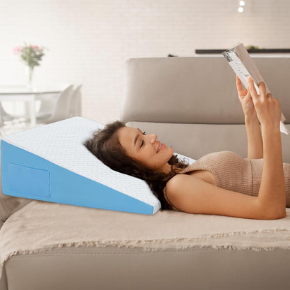 Wedge Pillow for Sleeping, 7.5" Memory Foam Bed Wedge Pillow