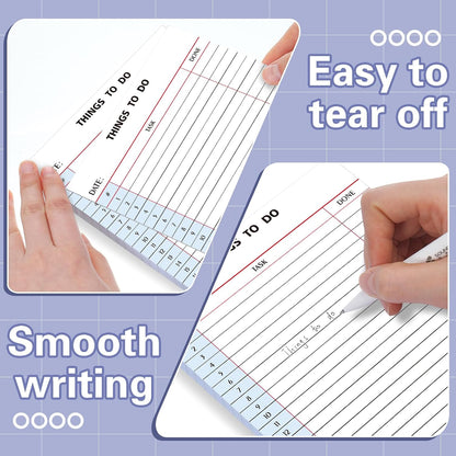 Spakon 300 Sheets Daily to Do List Notepad Notebook Library Card to Do Planner Checklist Memo Writing Pad Schedule Reminder Office Homework Planner for Task, 6" x 8(Classic,White)