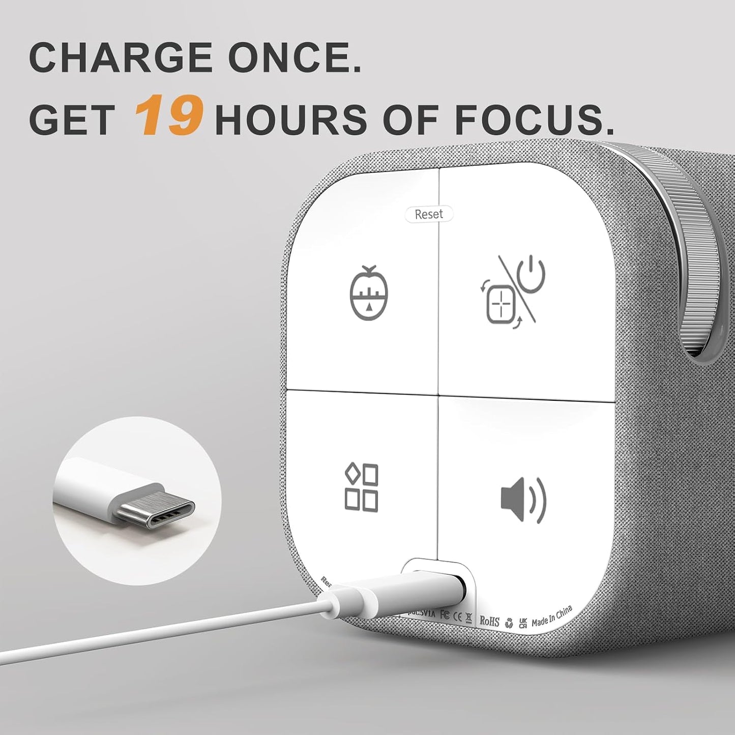 REACHER Fast Custom Pomodoro Timer Cube, Productivity Timer for ADHD