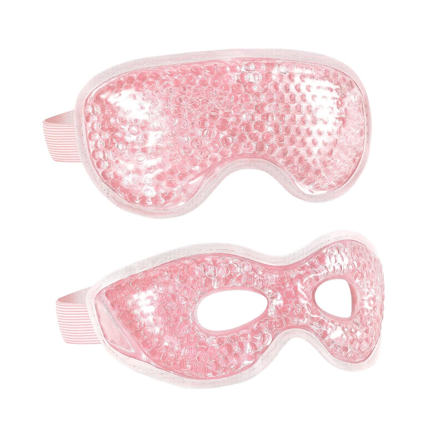2PCS Gel Eye Mask Reusable Cold Therapy Gel Bead Eye Mask for Puffiness/Dark Circles/Eye Bags/Dry Eyes/Headaches/Migraines/Stress Relief (Blue)