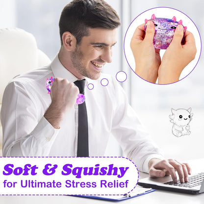 Axolotl Stress Balls for Adults, Squishy Axolotl Figurines Sensory Ball