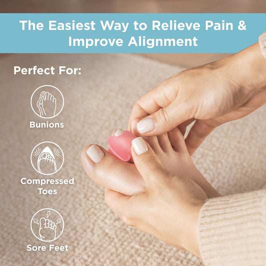 Mind Bodhi Toe Separators/Toe Spacers (4-Pack) - Men & Women - Clear