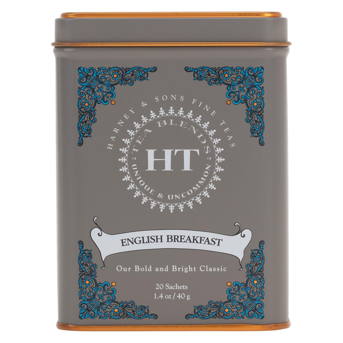 Harney & Sons HT English Breakfast Black Tea, 20 Sachets in Tin