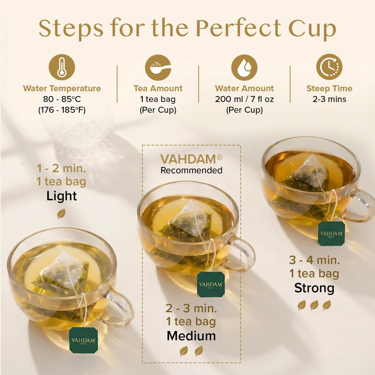 VAHDAM, Jasmine Green Tea Bags (100 Count) Med Caffeine, Non GMO | High Grown Green Tea Blended w/Pure Jasmine Flowers | Resealable Ziplock Pouch