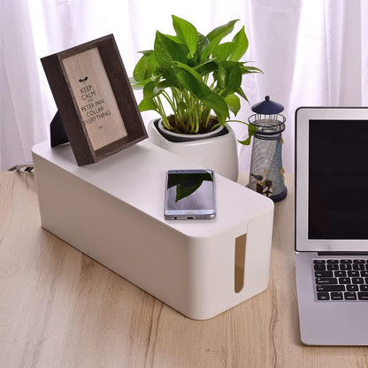 Cable Management Box, Large Cord Organizer Box to Hide Power Strip