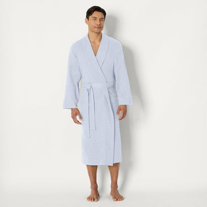 Amazon Essentials Men's Lightweight Cotton Waffle Bath Robe, Mid-Length Loungewear (Available in Big & Tall)