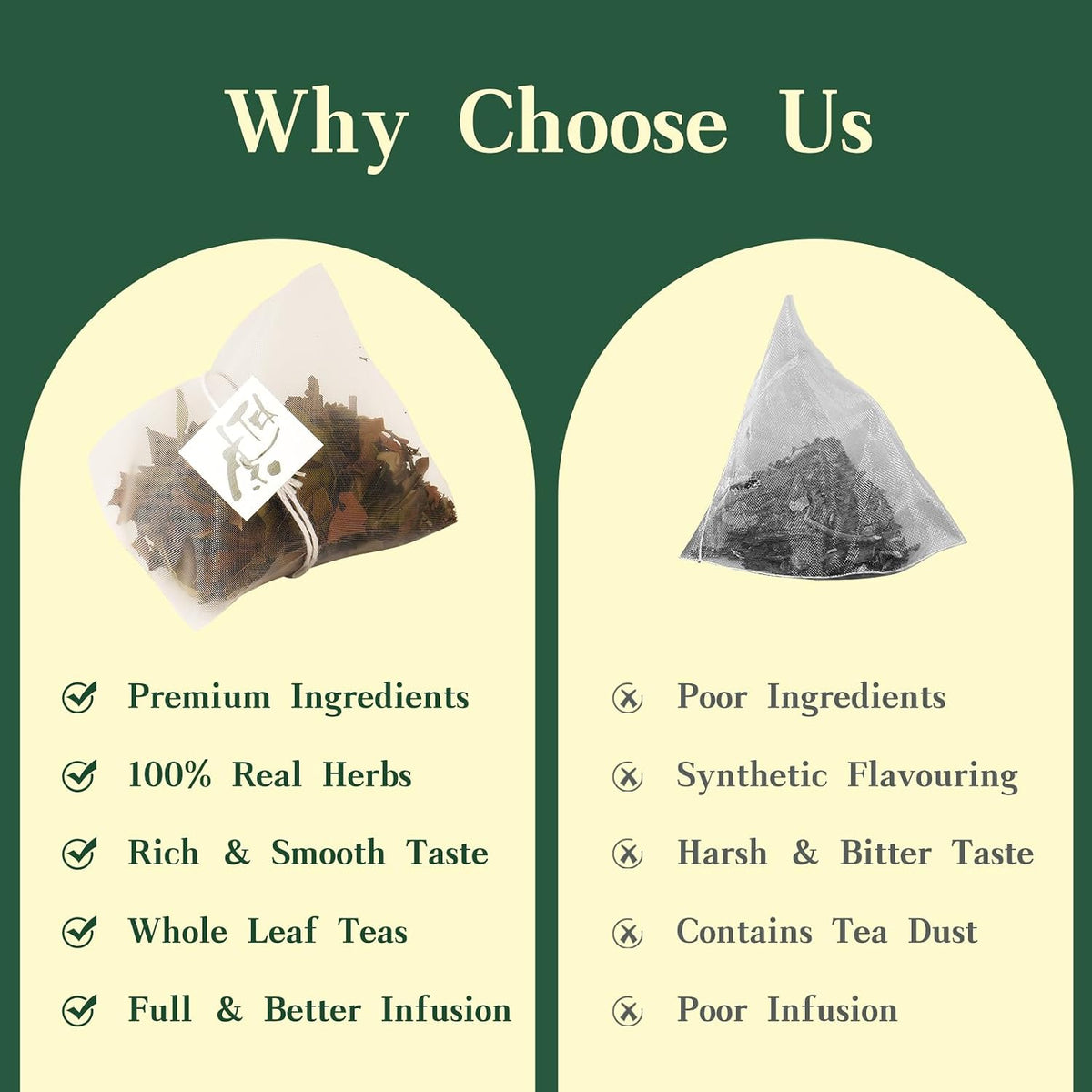 Taimei Teatime Gongmei Pyramid White Tea Bags Loose Leaf Bags 35 ct, 3.53oz