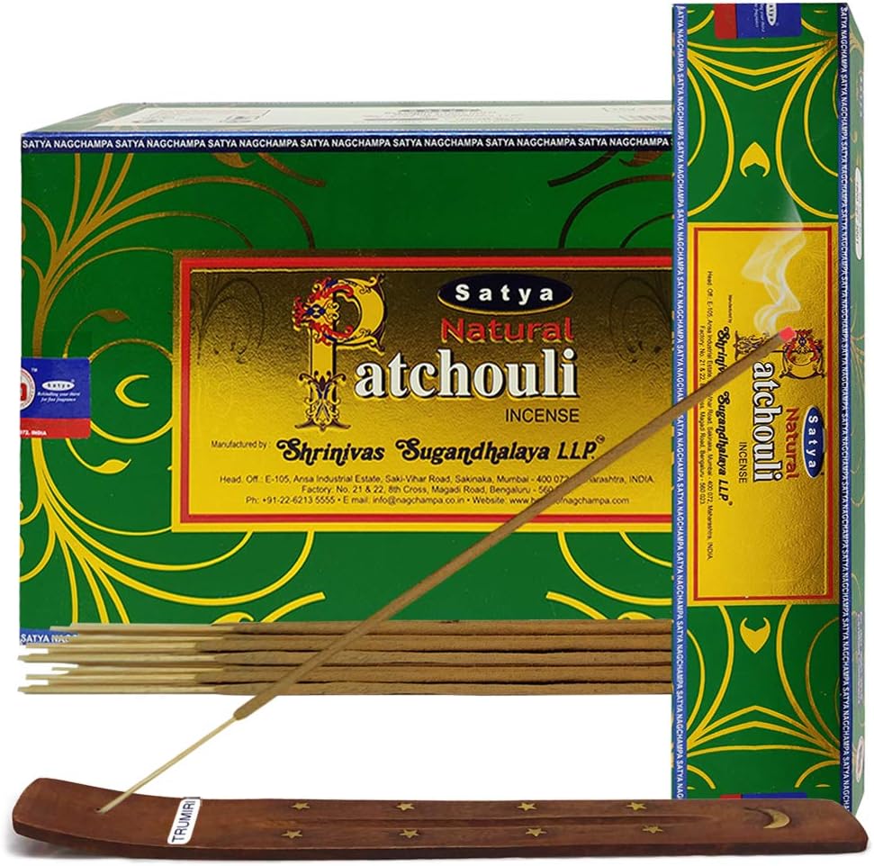 TRUMIRI Incense Stick Holder Bundle with Satya Sai Baba Nagchampa 250g Bulk Incense Sticks Nag Champa Agarbatti - Pack of 1 (Approx 250 Insence-Sticks)
