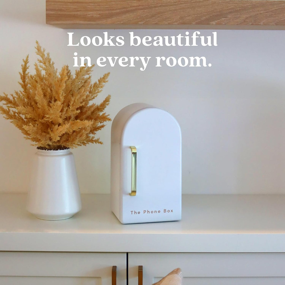 Papaya The Phone Box, Cell Phone Box for Family Time, Premium Bamboo Wood