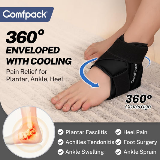Comfpack Ankle Ice Pack Wrap for Swelling, FSA Eligible