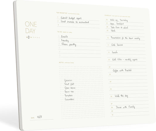 Daily Planner Notepad, A4, 52 Sheets, Undated,Time Blocking,Hourly Schedule