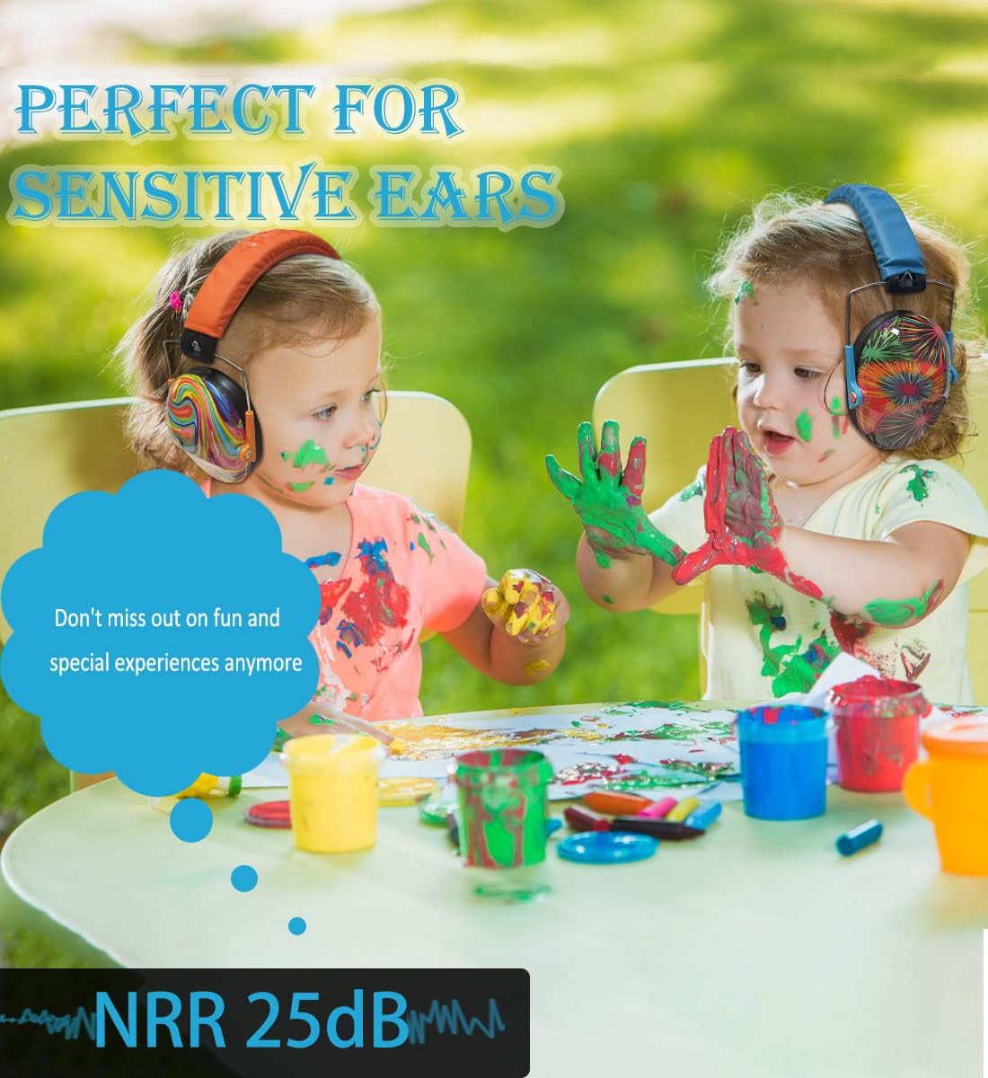 PROHEAR 032 Kids Ear Protection – Ear Muffs for Noise Reduction, 25NRR Noise Cancelling Headphones for Kids,Toddlers, Autism, Sensory Use, Hearing Protection – Orange