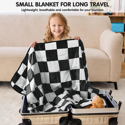 yescool Weighted Lap Pad 2 Pounds Weighted Lap Blanket, Space Plane Small Weighted Blanket, Weighted Throw Blanket Gifts for Travel Indoor Outdoor, 20"x30"