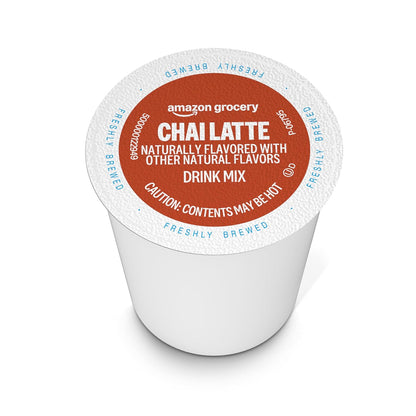 Amazon Brand - Happy Belly Tea Pods Compatible with 2.0 K-Cup Brewers, Chai Latte, 24 Count (Previously Solimo)