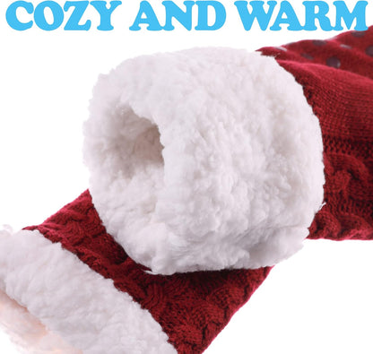 SDBING Women's Winter Super Soft Warm Cozy Fleece Lined Fuzzy Slipper Socks with Grippers