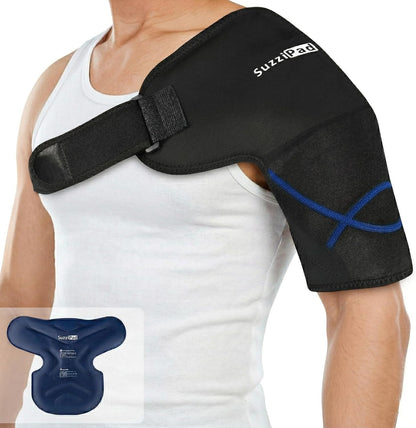SuzziPad Shoulder Ice Pack Wrap for Rotator Cuff, Baseball Pitchers & Arm