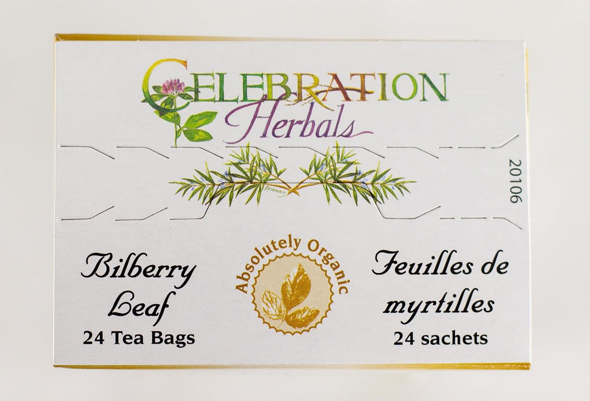 Celebration Herbals Teabags Herbal Tea Bilberry Leaf Organic, 24 Bags