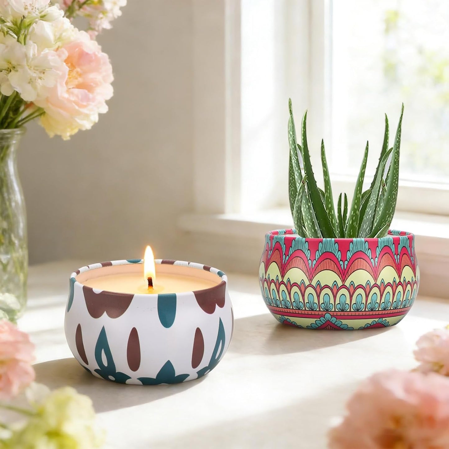 Scented Candles Gift Set, 12 Pack Soy Wax Candles for Home, 12 Scents, Aromatherapy Travel Tins with Gift Box for Women, Birthday, Housewarming, Relaxation