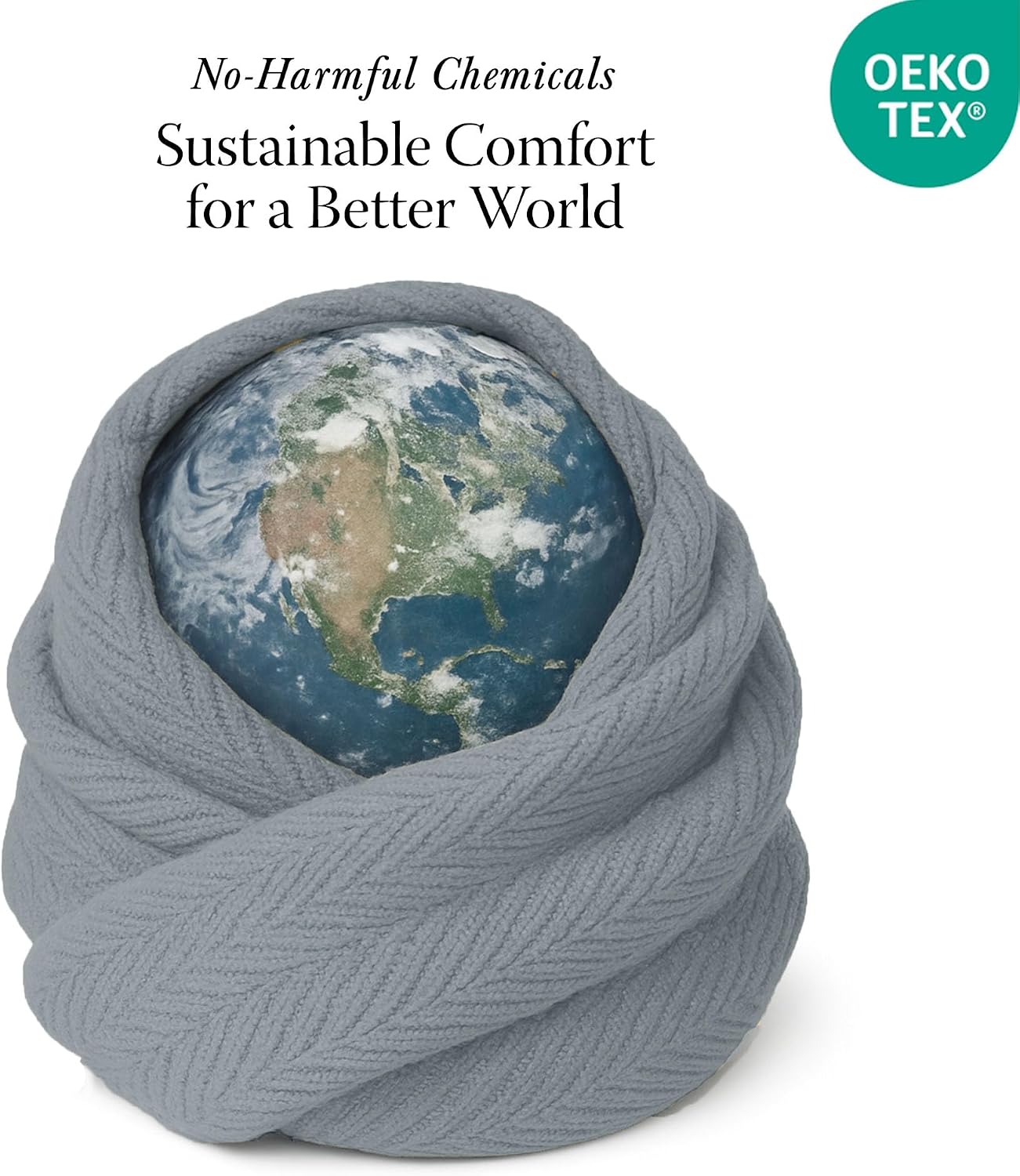 Threadmill Travel Blanket Cotton Viscose from Bamboo - Airplane Premium Soft Flight Grey Throw Blanket in Cloth Bag (Grey Color) Compact & Portable Blanket for Travel, Car, Picnic & Camping
