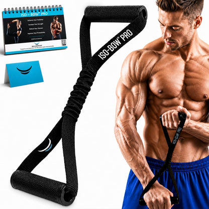 Iso-Bow Pro by Bullworker | The Isometric Pocket-Companion for Strength Training, Stretching, and Working Out. Use self-Resistance to circulate Blood Flow, Pump Muscles. Yoga or Pilates Exercises.