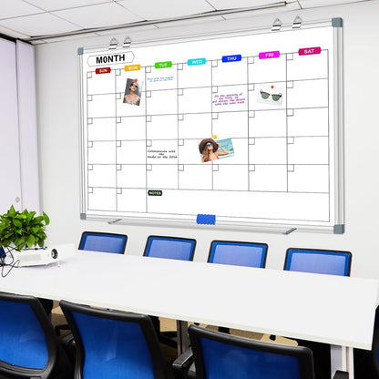 Dry Erase Board Calendar for Wall, 36" x 24" Monthly Whiteboard