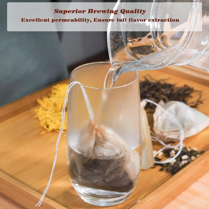NEPAK 600 Pcs Disposable Tea Bags with Drawstring,Tea Filter Bags,Empty Tea Bags for Loose Leaf Tea(2.36 x 3.15 inch)