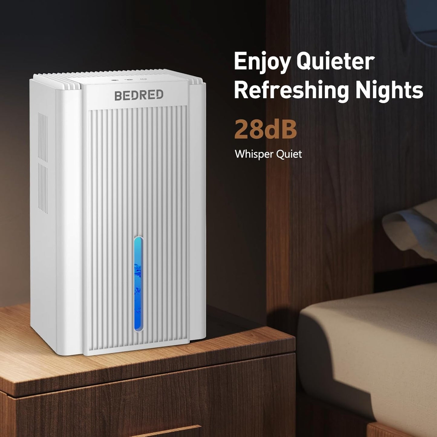 Dehumidifier, 95OZ Dehumidifier for Home 1000 Sq.Ft - Quiet with Auto Shut Off & Relaxing 7 Color Ambient Light,Ideal for Livingroom, Bedroom, Basement(Black)