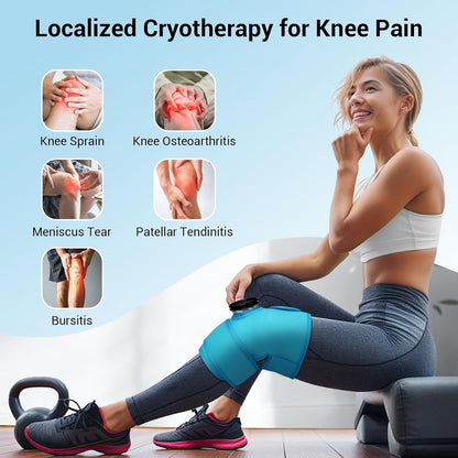 Comfytemp Knee Ice Pack Wrap, Wearable Ice Bags for Injuries Reusable, Knee Replacement Surgery, Meniscus Tear, 1H Long Lasting, Hot & Cold Therapy for Arthritis, ACL, Running Recovery