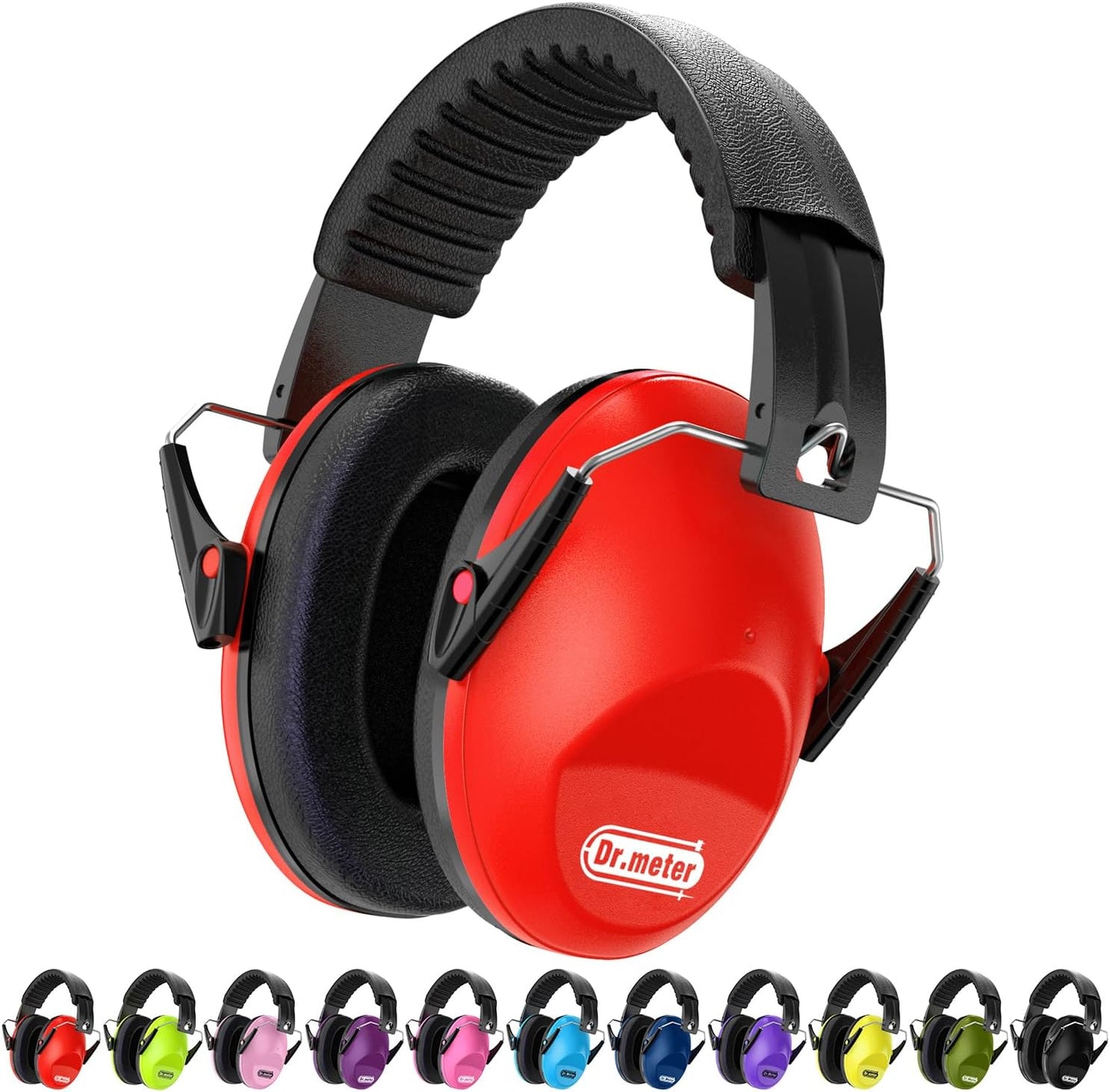 Dr.meter Ear Muffs for Noise Reduction: 27.4SNR Noise Cancelling Headphones for Kids Adults, EM100 Adjustable Hearing Protection Earmuffs for Monster Jam, Autism Sensory, Concerts, Fireworks