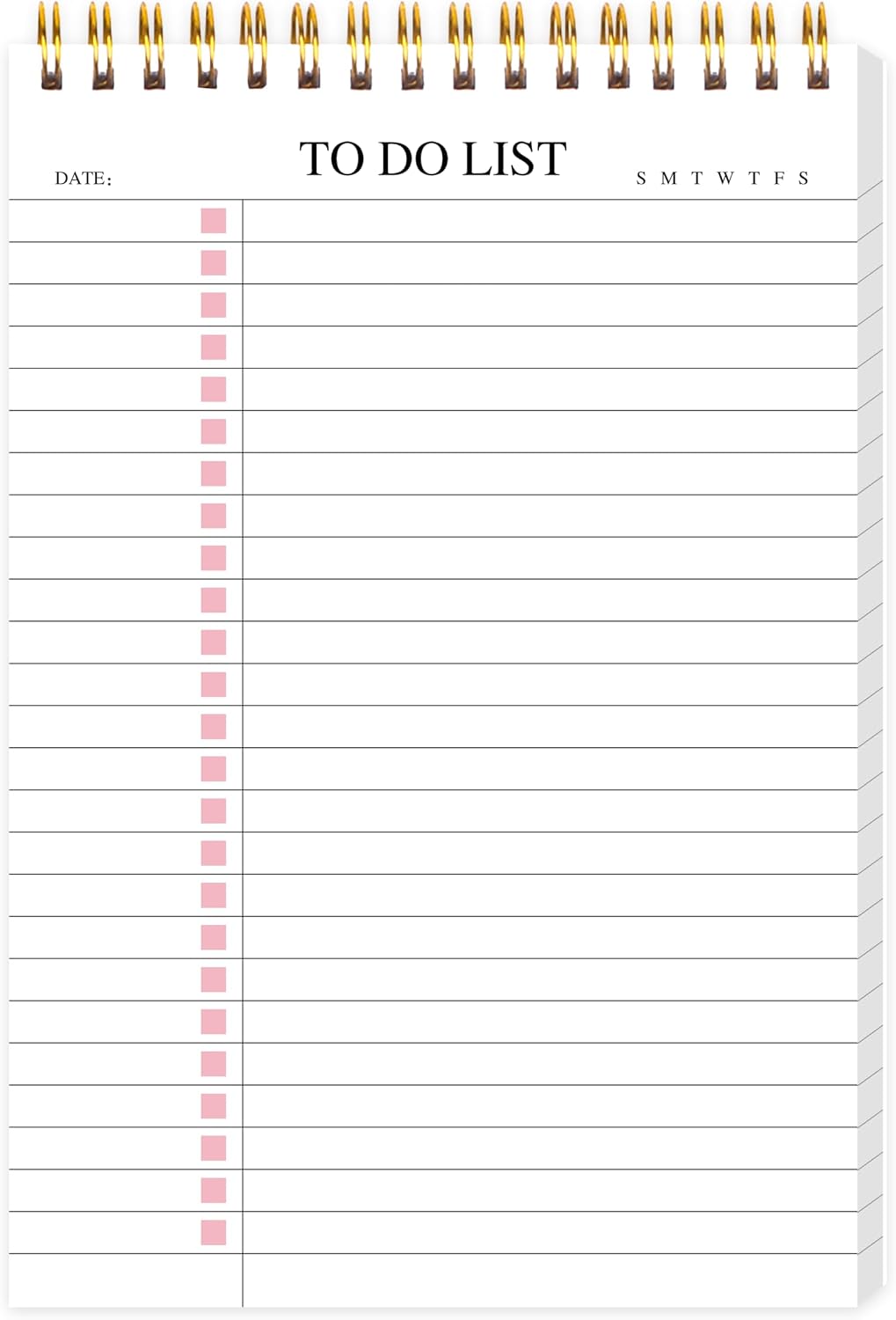 To Do List Notepad 3 Pack, Undated Daily Planner Notepad With To Do List Notebook Checklist Planner Spiral Waterproof Notepad for Office Supplies, School Planner, 52 Sheets/Pack, 5.5"*8.3" A5 Size