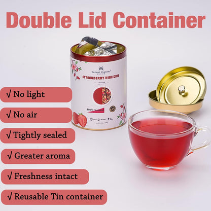 Taimei Teatime Strawberry Hibiscus Herbal Tea Loose Leaf - 4.23oz
