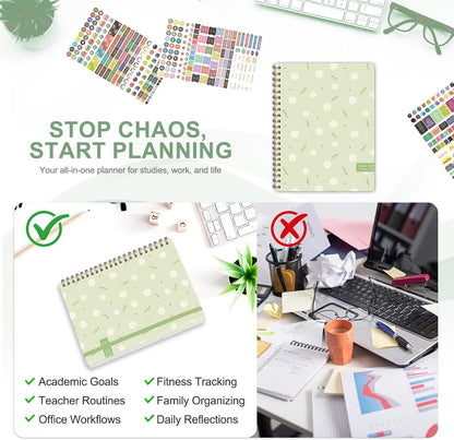 Planner 2026-2027, Weekly and Monthly Calendar Planner, JUL 2026 - JUN 2027 | Academic Year, Daily Agenda Book, A5(6.3'' x 8.5''), Sprial Bound, Inner Pocket, Office School Use