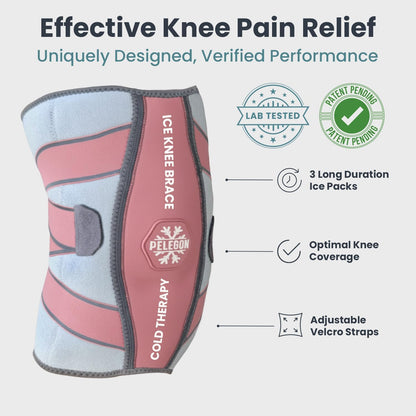 Knee Ice Pack Wrap (1 Pack) - Adjustable Ice Pack for Knees Surgery, Replacement, Arthritis Pain, ACL, Sports Injuries, Post Surgery, for Long Duration - 1 Pack