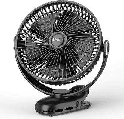 Clip on Fan 30H Longest Runtime,8in Portable Fan Rechargeable