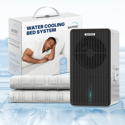SAITRIO Cooling Mattress Pad, Active Hydro-Powered Bed Cooling System for Night Sweats, Menopause & Hot Sleepers - Ultra-Thin Mattress Topper, Quiet & Clean, Double/Full Size (55"x63" Pad)