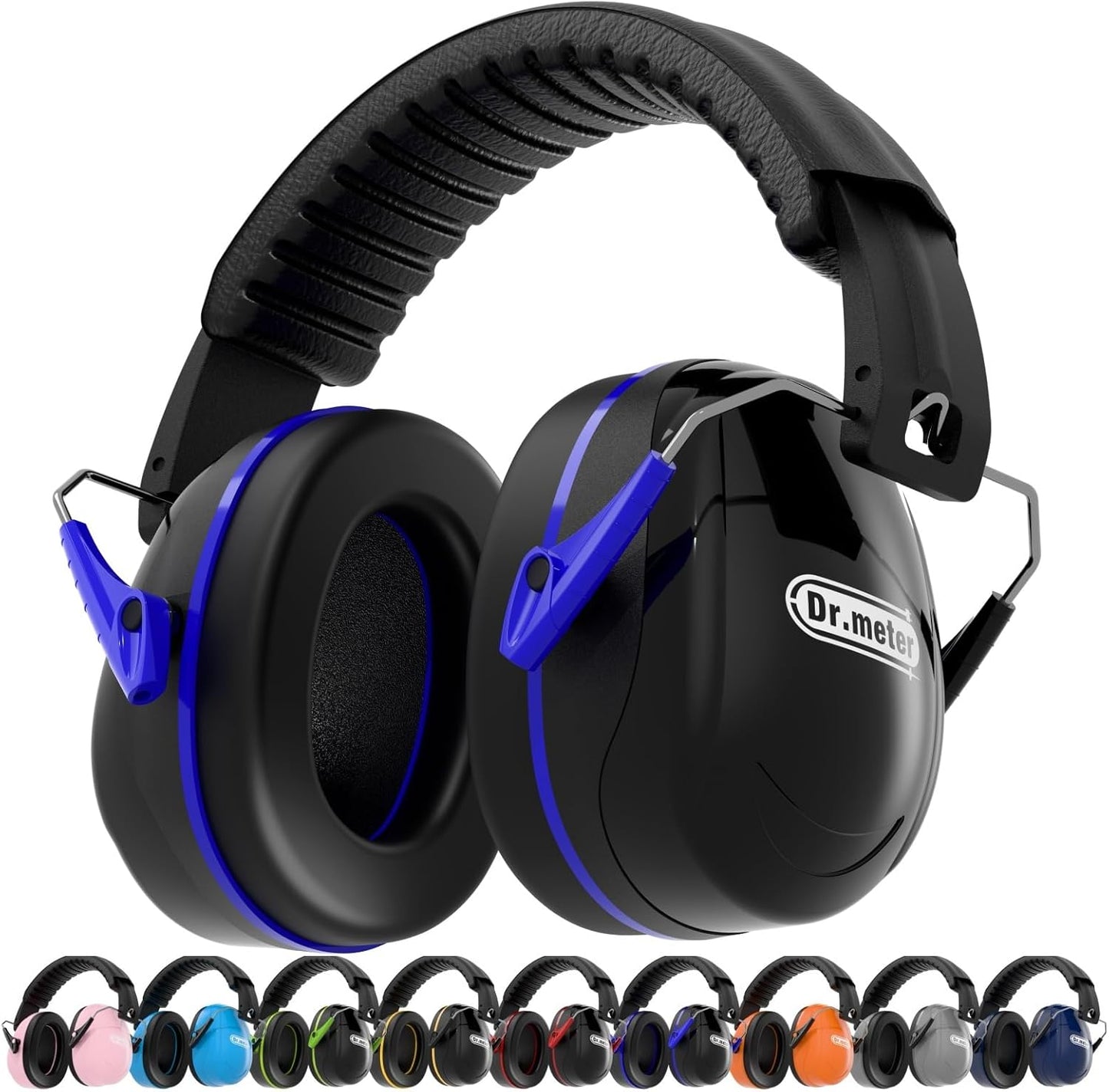 Dr.meter Ear Protection Ear Muffs, Noise Cancelling Headphones for Adults Kids 31dB Earmuffs for Noise Reduction, Hearing Protection for Shooting Gun Range, Mowing, Monster Jam, Sensory, Fireworks