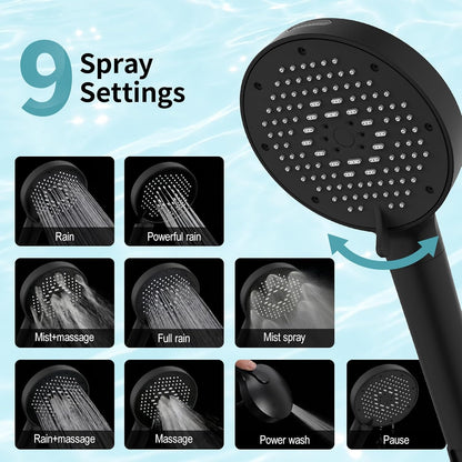 SR SUN RISE High Pressure Filtered Handheld Shower Head 9 Spray（1 filter）