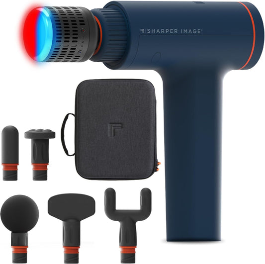 Sharper Image Powerboost Versa Heat & Cold Therapy Percussion Massage Gun