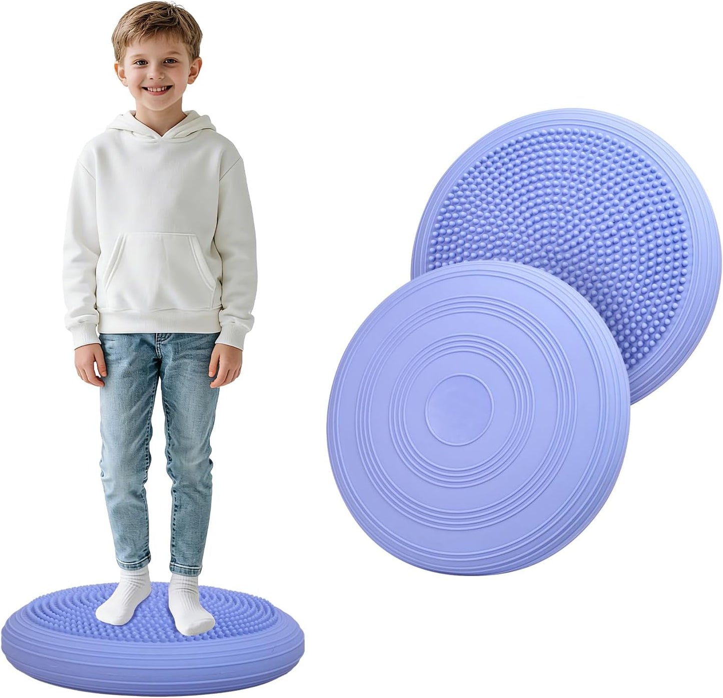 Wobble Cushion Wiggle Seat Balance Disc Board for Sensory Seating, Flexible Balance Pad for Posture & Core Training, Stability Wobble Disc for Home Office Gym and Physical Therapy