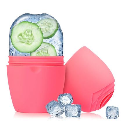 Evmliy 2Pack Ice Face Roller, Silicone Ice Roller for Face to Tighten and Lift Skin, for Face & Eye Puffiness Relief, Reusable Facial Mold for Neck to Enhance Natural Glow, Skin Care for Women Beauty