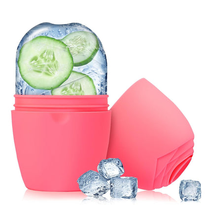 Evmliy 2Pack Ice Face Roller, Silicone Ice Roller for Face to Tighten and Lift Skin, for Face & Eye Puffiness Relief, Reusable Facial Mold for Neck to Enhance Natural Glow, Skin Care for Women Beauty