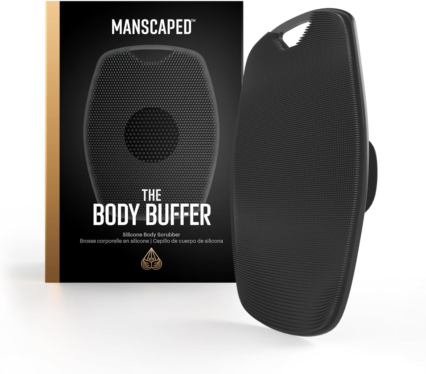 MANSCAPED® The Scalp Buffer Men’s Silicone Head Scrubber – Premium Cleansing & Exfoliating Hair Brush, Ergonomic Handheld Design for Gentle Scalp Massage (1-Pack)