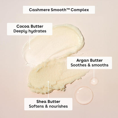 eos Cashmere Skin Collection Pre-Shave Scrub - Vanilla Cashmere, Exfoliating Body Scrub, Hydrating, Shea Sugar, 7 fl oz